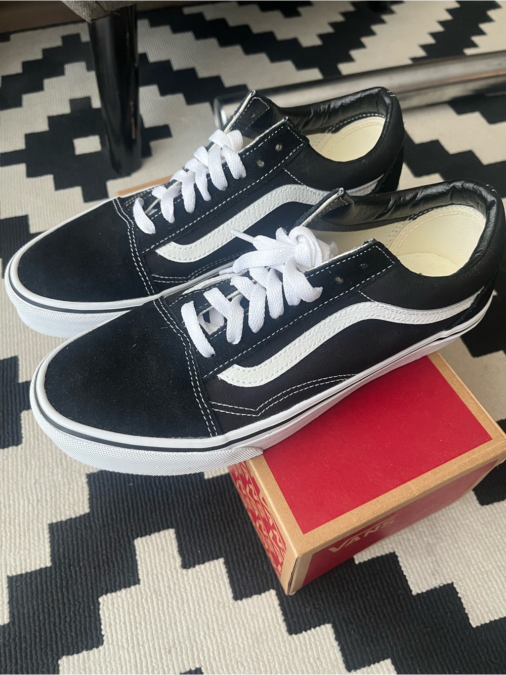 Vans Men's or Women’s Old Skool Low-Top Sneakers in Black/White